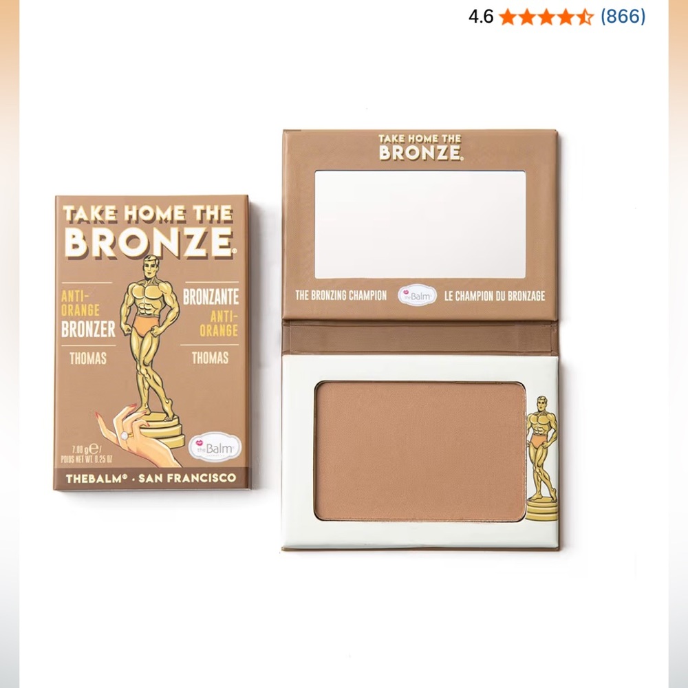 theBalm Take Home the Bronze Anti-Orange Bronzer in Thomas. NIB. Retail 35
